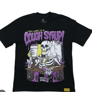 Black Skeleton Graphic Tee by VLONE